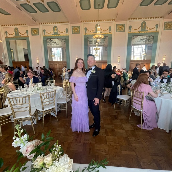 Baltic Born Valora Swiss Dot Tulle Elegant Lavender Maxi Dress Small S - Picture 8 of 8